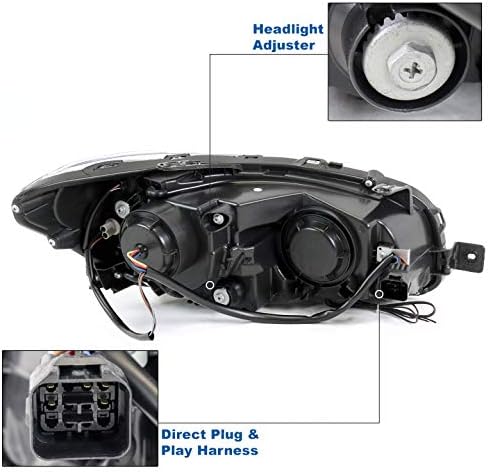 ZMAUTOPTS LED LED FELHORES DE PROJETOR DE SINAL sequencial Chrome w/6 DRL branco compatível com 2015-2020 Subaru WRX STI