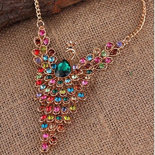 TENDOLLAR SHINESTONE American Gold Fashion Colar requintado Diamond Bird Retro