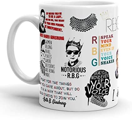 Caneca de café fria não frágil como uma flor frágil como uma bomba ruth ginsburg rbg 11 oz canecas copos presentes para o dia