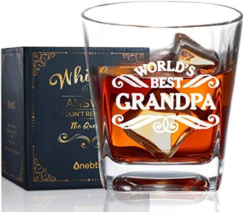 Pop Pop Gifts Whisky Glass, Glass de presentes de avô à moda antiga para avô de netos, netos netos para os pais do aniversário