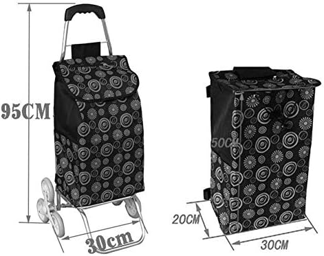 Caminhões de mão portáteis multifuncionais do YGCBL, Liga de alumínio de carrinho de carrinho de alumínio Oxford Wear Roda de borracha de escalada resistente à subida, carga de 35 kg, 6 cores, C C