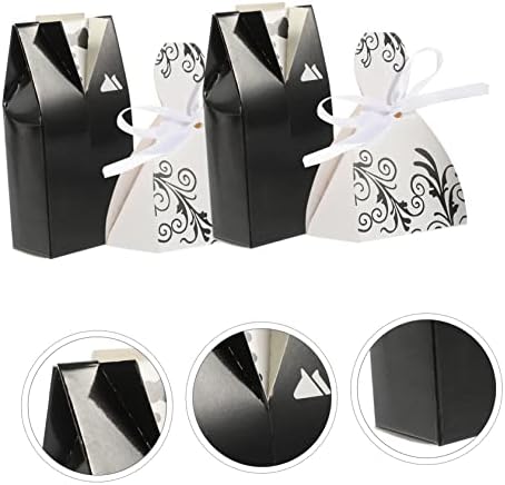 OPERITACX 400 PCs Candy Candy Box Favores de casamento para casas Vestido de chuveiro Caixas de favor floral caixas decorativas
