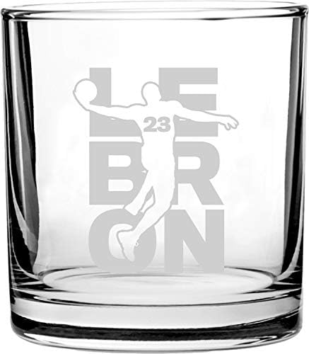 Jogador atlético de esportes de basquete - 3D Glass de uísque escocês gravado a laser 10,5 oz