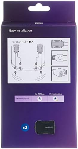 Adaptador de LED do LED do farol da Philips para lâmpadas LED H7 12V Conjunto de dois 18952C2