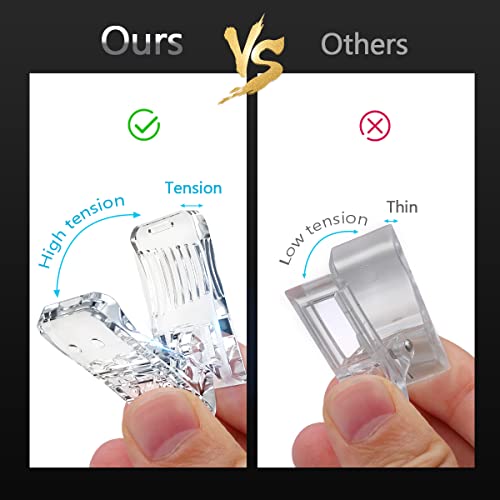 10pcs clipes de ponta de unha transparentes para formas de unhas plástico clipe de extensão de dedo plástico clãs de