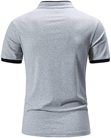 Camisetas de pólo de golfe masculinas Tops casuais de verão curtos Tops casuais fit Slim Fit Solid Tennis Botão de tênis