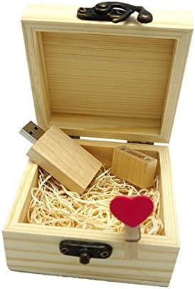 Lonmax Gift Wooden USB 2.0 Flash Drive Memroy Stick Disk com Box 16 GB