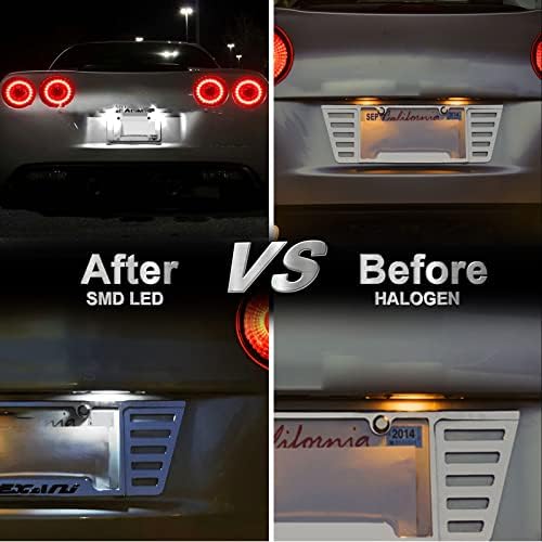 MyNoway LED Placa Luzes Substituição para 1984-2013 Corvette C4 C5 C6, Lâmpada do pára-choques traseiro Lâmpada Substituição OE 16519986