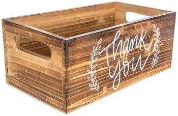 Obrigado Wood Crate Wedding Decoration Reception Party Decor