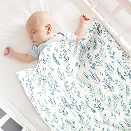 Folha verde de cobertor de bebê, cobertor de bebê quente e mink e caro para menino e menino, cobertor de segurança