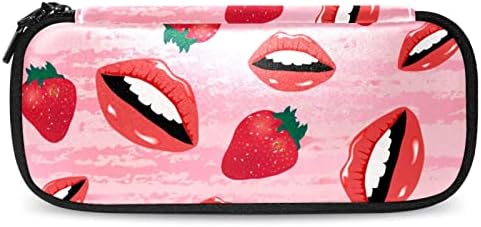 Pen Case Linha Fruta Cherry Lápis Marcador de papelaria Bolsa de maquiagem para meninos adolescentes Meninas Médio Médio