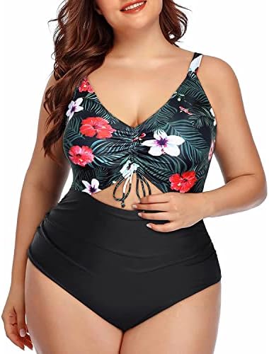 Mulheres Daci Plus Size Cutout One Piece Taxes de banho Tommumia Ternos de banho Vo