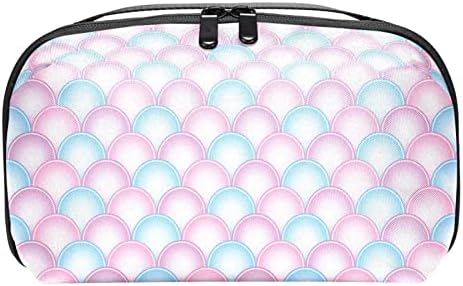 Strawberries Pink Makeup Bag Zipper Bolsa Travel Organizador cosmético para mulheres e meninas
