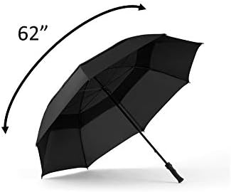 Shedrain Windjammer desabaçou o arco de 62 polegadas com eixo de fibra de vidro e alça revestida de borracha com guarda-chuva de golfe de manga