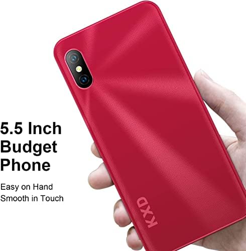KXD 6A Desbloqueado telefone celular com tela de tela cheia de 5,5 polegadas, bateria duradoura, telefone Android barato desbloqueado