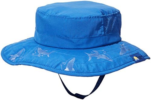 2pk Kids Safari Hat Hat Zone Protetive Zone UPF 50+ Bloco de crianças Raios UV Momba 938151 Blue Boys Capta a maioria das crianças