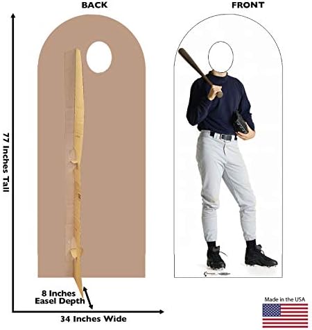 Gráfico avançado jogador de beisebol Tamanho da vida Standout de papelão de papelão