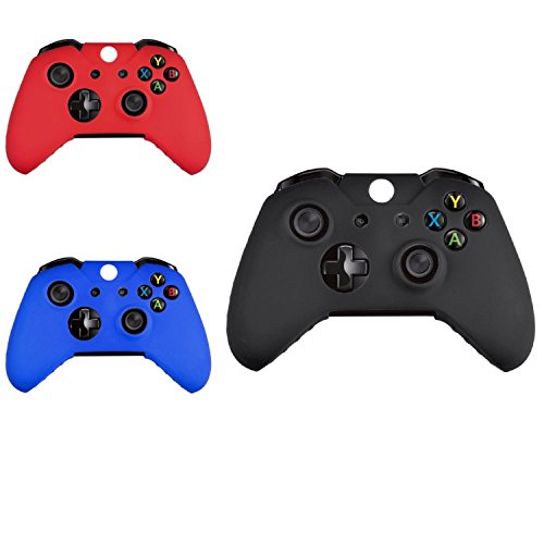 Theo & Cleo 3x Black/ Red/ Blue Controller Silicone Case para Xbox One