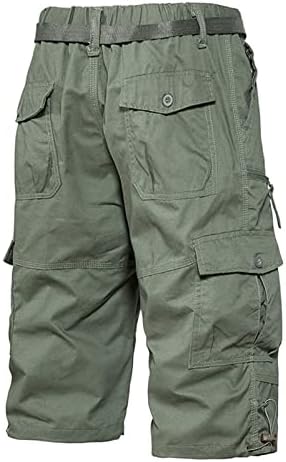 Shorts de caminhada para homens, shorts casuais de carga ao ar livre de verão leve curto com bolsos multi -bolsos