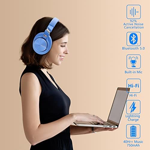 Srhythm NC75 Pro ruído cancelando fones de ouvido Bluetooth V5.0 sem fio 40hours Praço de cabeçotes de ouvido com