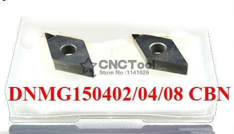 FINCOS 2PCS DNMG150402 / DNMG150404 / DNMG150408 CBN, CNC CBN Diamond Insert para inserções de torno para MDJCR -: DNMG150402)