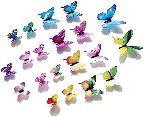 Jyphm 24pcs 3d Butterfly Wall Decal