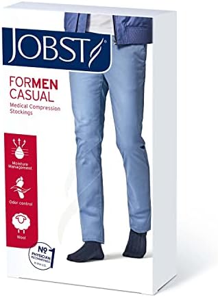 Jobst Formen Meias de compressão casual, 15-20 mmhg, joelho de altura, dedo do pé fechado