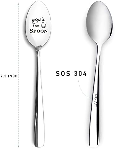 Gigi's Tea Spoon Gravado Presente engraçado para Gigi Mãe Amante de Tea Aum