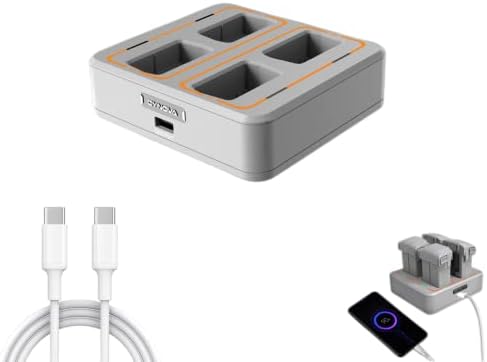 XMIPBS Battery Battery Charging Hub para Mavic Mini 3 Pro, Base de carregamento de carregamento de bateria com drones com 4 portas de bateria para DJI mini 3 Pro