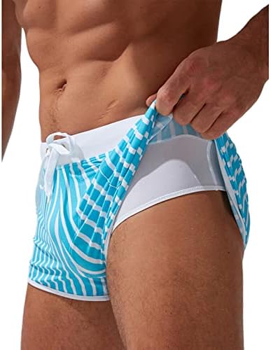 Calcinha de roupa íntima BMISEGM Homens masculinos de duas camadas de praia de praia vertical listras de secagem rápida shorts 2xl masculino