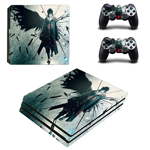 Anime Hnarutong e Nborutom Sasuke Kakashi Itachi PS4 ou PS5 Skin Stick para PlayStation 4 ou 5 Console e 2 controladores Decalk Vinyl V7021