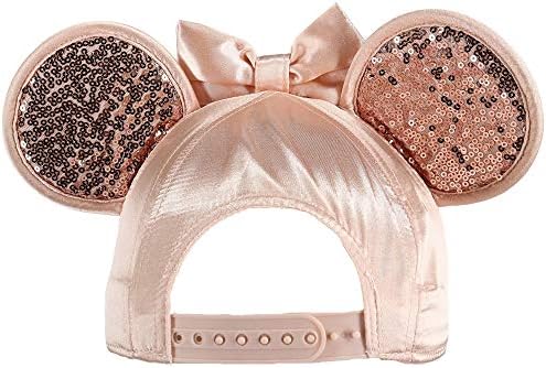 Jerry Leigh Disney feminino Minnie Mouse Baseball Cap com orelhas de bling 3D