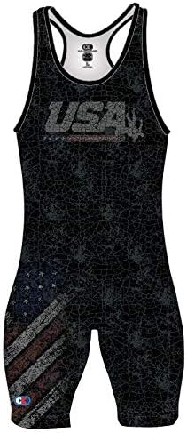 Cliff Keen | S79US19 | O Patriot USA Wrestling Sublimated Singlet | Choice de lutadores de elite!