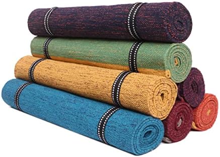 Kd willmax algodão yoga tapete algodão artesanal de algodão orgânico Earth Earth Natural Elements Yoga Tapete de ioga Lavável