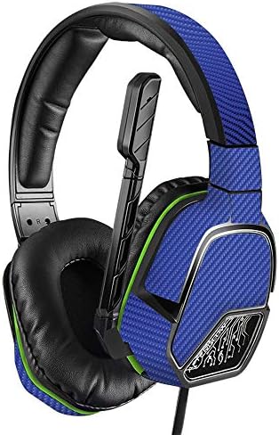 MightySkins Skin Compatível com o fone de ouvido PDP Xbox One Afterglow LVL 3 - Fibra de Carbono Azul | Tampa de vinil