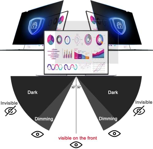 Tela de privacidade de laptop GHY 15,6 polegadas para a proporção 16: 9 Monitor, Escudo de Privacidade da tela do laptop e