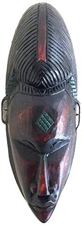 Oma máscara africana decoração de casa de madeira artesanal arte de parede africana para paz e sorte decoração domiciliar presente tamanho grande