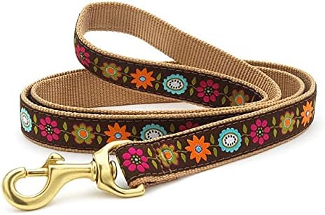 Up Country Bella Floral Pattern Dog Leash, 4 pés de comprimento de 1 polegada de largura