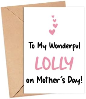 Para o meu maravilhoso polly no cartão do dia das mães - Cartão do dia das mães - Cartão Lolly - Presente para ela - para o meu
