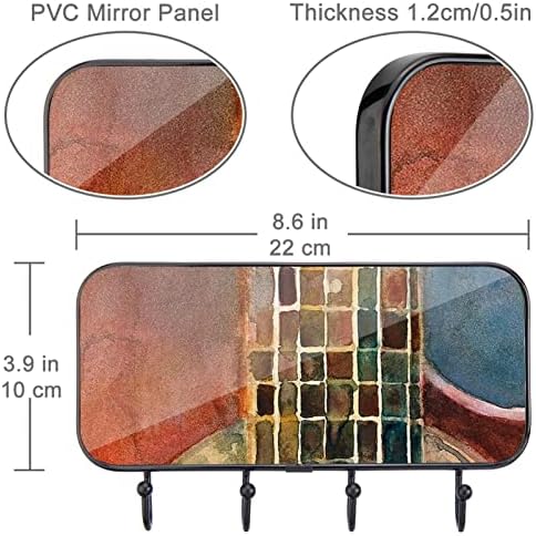 Ganchos Guerotkr para pendurar, ganchos adesivos, ganchos de parede para pendurar, padrão de música abstrata de música de