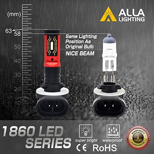 Iluminação alla mais recente PGJ13 Base H28 886 881 LUZES DE FOG LED BULS Atualize halogênio xtreme super brilhante 1860-smd