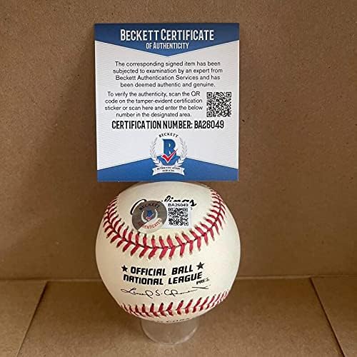 Gregg Jefferies Mets/Phillies assinou o vintage n.l. Baseball Beckett BA26049