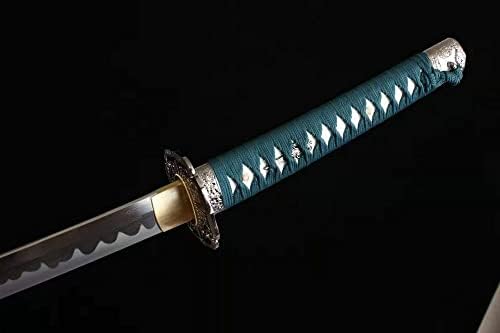 PJXC espada japonesa samurai damasco aço lâmina katana nítido tang completo