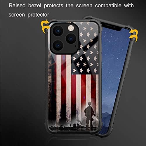 Carloca Compatível com o iPhone 14 Pro Max Case, US Sunshine Soldiers