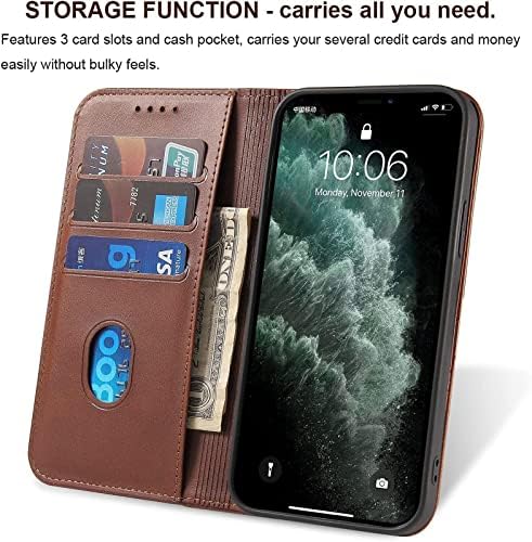 ToHulle iPhone 13 Pro Max Case, estojo de carteira de couro PU Premium com suporte para o suporte de cartas de encerramento
