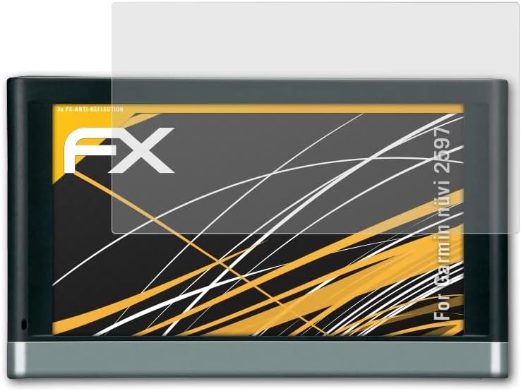 Protetor de tela AtFolix compatível com Garmin Nüvi 2597 Filme de proteção à tela, filme de protetor FX anti-reflexivo e absorvente de choque