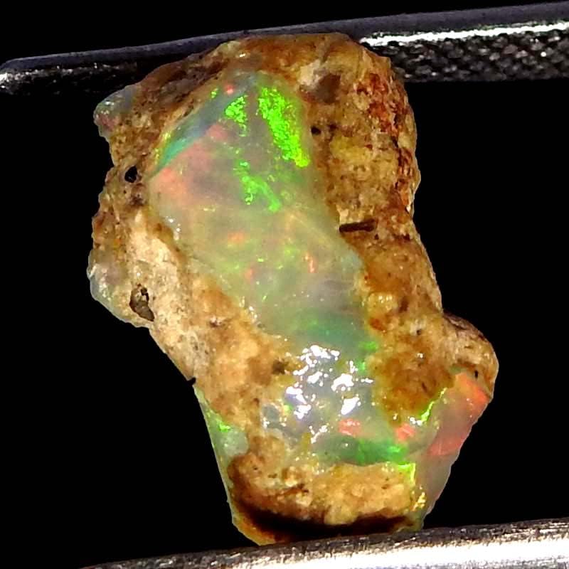 Jewelgemscraft ™ 04.70cts. Pedra Opala Raiva Ultra Fire, Cristais de Pedras -Gem, Rocha Opal Etíope, Jóias, Cura de Chakra, Pedra Energética,