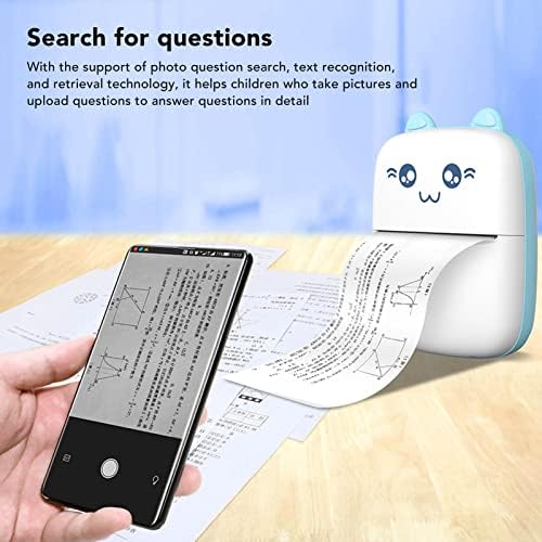 Impressora térmica, impressora de bolso portátil Mini Bluetooth com 11 rolos de papel, impressora fotográfica instantânea sem fio para recibo notas de imagem Estudo Escritório de casa