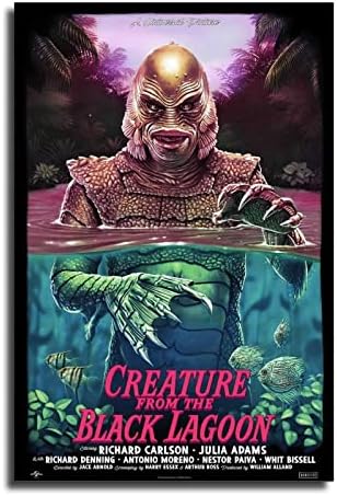 O filme de terror de 1954, The Creature from the Black Lagoon Canvas Art Poster e Wall Art Picture Print Modern Family