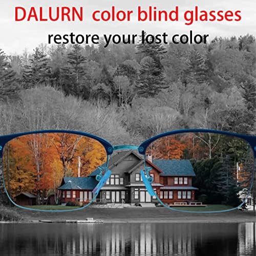 Óculos de dalurn e dalton para homens, copos de cor de cor de cor de cor -de -belinua para cegueira vermelha e verde ao ar
